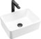 VBChome Waschbecken 41 x 31 cm klein rechteckiges Waschbecken Keramik Waschtisch Handwaschbecken AUFSATZWASCHBECKEN WASCHSCHALE GÄSTE WC
