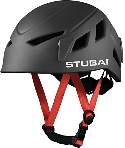 STUBAI Kletter-Helm Spirit | Schwarz | Bergsteigerhelm für Damen und Herren | Berg-Helm für Sportklettern, Klettersteige, Bergsteigen, Skitouren, Eisklettern