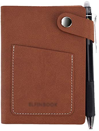 Notebooks Smart Notebook, wiederbeschreibbar, lose Blätter, handgeschrieben, elektronisches Notizbuch, Mini-Dose, neues Papier, Farbe: Braun, Größe: 10,5 x 7,4 cm