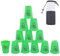 Stapelbecher, 12 Stück, schnell stapelbar, Speed-Training Spiel für Herausforderung, Wettbewerb, Reisen, Party, mittlere Größe für Kinder/Erwachsene, Grün
