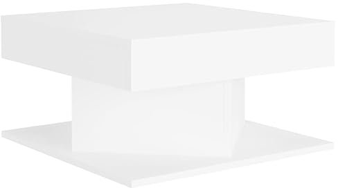 vidaXL Couchtisch Beistelltisch Wohnzimmertisch Kaffeetisch Sofatisch Teetisch Tisch Wohnzimmer Wohnzimmermöbel Weiß 57x57x30cm Holzwerkstoff