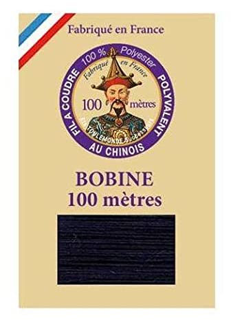 Sajou Fil à Coudre Polyvalent - Fil au Chinois Fabriqué en France - Coloris 660 : Nuit