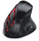 Seenda Ergonomic Mouse Wireless, Rechargeable Vertical Mouse for Multi-Purpose (BT3.0/5.0/2.4GHZ), Ergonomic Mouse Bluetooth for Laptop/PC/Smart TV/Mac/Smartphone/Tablet/iPad - Black and Red