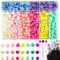 1531Pcs Candy Color Hair Beads for Braids - Large Hole Acrylic Star, Heart, Pastel, Pony, Cute Kandi for Hair Bracelets Jewelry Making With Elastic Rubber Band Threaders