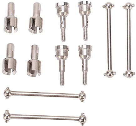 1/18 RC Auto Zubehör, RC Antriebswelle Dogbones Adapter und RC Diff Cup Gelenk und RC Auto Achse Ersatz für A949 A959 A969 A979 K929 und Andere 1/18 RC Auto(Silber)