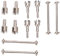 1/18 RC Auto Zubehör, RC Antriebswelle Dogbones Adapter und RC Diff Cup Gelenk und RC Auto Achse Ersatz für WLtoys A949 A959 A969 A979 K929 und Andere 1/18 RC Auto(Silber)