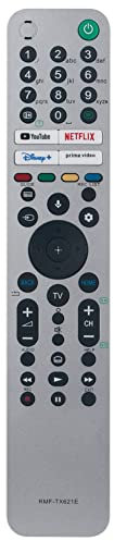 VINABTY RMF-TX621E Replacement Voice Remote Fit for Sony 4K 8K Bravia TV A80J A84J A90J W800 X75 X75A X80AJ X80J X81J X85J X86J X89J X90J X91J X92 X94J X95J Z9J Z9J
