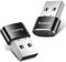 Auedrot Mouse Jiggler Undetectable USB Mover with 2 Jiggle Modes, Driver-Free, Plug & Play, Keep Computer/Laptop Awake, Black, 2 PCS