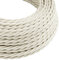 LEDSone Câble d'éclairage flexible tressé à 3 fils - Couleur ivoire - 5 m - Pour lampes suspendues industrielles ou autres appareils