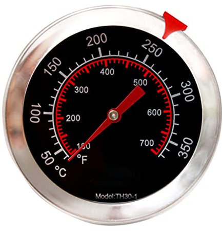 Deep Fry Thermometer, 210mm Stainless Steel Kitchen Temperature Gauge with Adjustable Pan Clip for BBQ, Oil Frying and Cooking