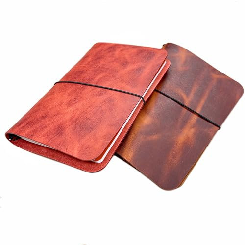 Edle Buchhülle aus Sattelleder für Bücher | Notizbücher | Kalender | Skizzenbücher | Moleskine | Leuchtturm | Handmade by Manufactica®