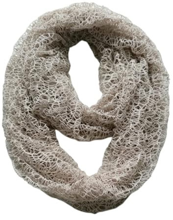 FAIRYGATE Loop Schal Damen Beige Schal Frühling Loop Schal Tuch unifarben Rundschal Unisex Viskose Baumwolle D54017