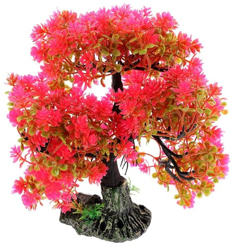 2Pcs Aquarium Aménagement Paysager Arbre Plante en Pot Aquarium en Plastique Décorations Grotte De L'Aquarium Décorations D'Aquarium Bûche De Résine Branche d'arbre Bac À
