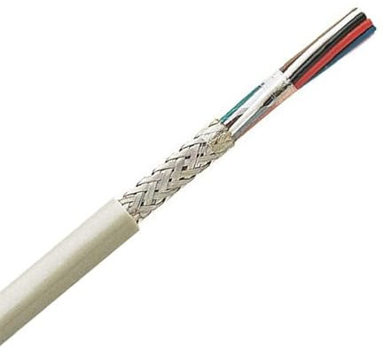 WITTKOWARE LiYCY 8x0,25mm² Elektronik-Steuerleitung mit Geflecht Abschirmung, Kupfer, Mantelfarbe grau, Kabellänge 10m