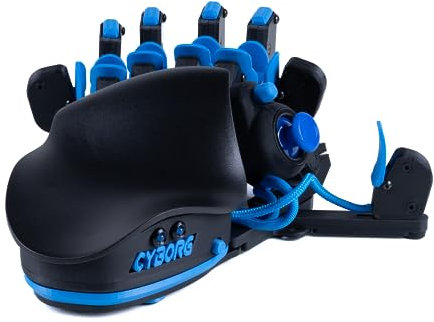 AZERON Cyborg Compact Gaming Keypad – Programmable One-Handed Keyboard for PC Gaming with Analog Thumbstick and 29 Programmable Keys – 3D Printed Keypad for Righties (Blue)