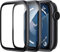 WSKEN Schutzfolie für Apple Watch Series 9/8/7 41mm Folie, [Titanium Alloy Frame] Displayschutz Blasenfreie, 3D Volle Abdeckung, Anti-Staub, Anti-Kratzer, Anti-Fingerabdruck 2 Stück