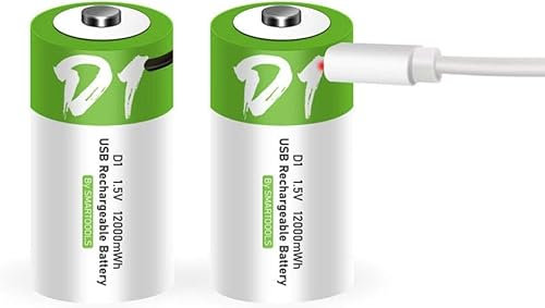 Batterie AA Ricaricabili 1 5 V 2600mWh HA BATTERIA AA Ricaricabile Con Ioni Di Litio USB Con Cavo Di Ricarica Di Tipo C USB Cavo Ad Alta Capacità Carica Veloce 1200 Cicli.Batteria 2 * D
