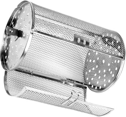 VINTORKY Cage De Cuisson Rotative en Acier Inoxydable pour Four Électrique – Grille 360° pour Noix, Cacahuètes Et Châtaignes – Panier Résistant à L’Usure, Porte Pratique