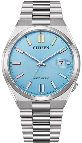 Citizen Tsuyosa Montre analogique automatique pour hommes, bleu ciel, Moderne