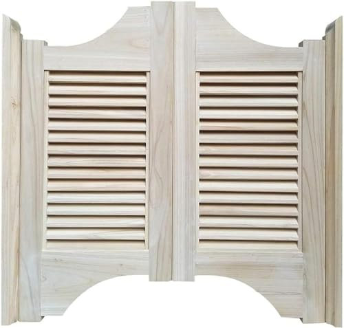 Kanduo puertas de media cintura Puerta abatible de media cintura con cierre automático, puerta de media cintura de entrada de madera maciza, puerta abatible con contraventanas for Bar, porche y jardín