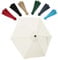 Toile De Parasol De Rechange de 250cm 270cm 300cm Auvent de Remplacement Ronde pour Parasol de Jardin Protection UV Housse De Rechange parasol 6 Baleines(Blanca,250cm)