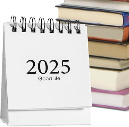 -Standkalender, Tischkalender 2025 | 360-Grad-Seitenwechsel, Tischkalender, umblätterbar,2025 Flip-Kalender für das Klassenzimmer, tragbar, Tischkalender zum Stehen