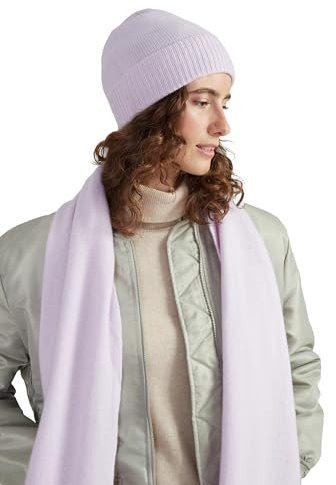Style & Republic Kaschmir Sport Mütze-Beanie Damen aus 100% Cashmere - Dein kuscheliger Premium Beanie für stilvolle Herbst- & Winter-Momente-Lavender