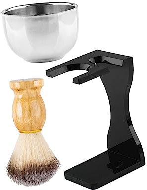 WOONEKY 1satz Hochwertiges Teiliges Herren-rasierset Mit Rasierpinsel Rasierständer Und Rasierbecher Für Barttypen Inklusive Goatee Und Schnurrbart Komfortabel Und Praktisch Der