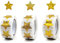 Wenyue 1500 Stück/3 Rolle Aufkleber Sterne Glitzer,Gold Sterne Aufkleber,Belohnungssticker,Selbstklebende Stern Aufkleber Belohnungssticker,für Lehrer, Studenten, Scrapbooking, DIY-Grußkarten