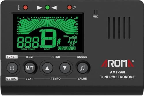 Ulumac Aroma 3 in 1 Digital Metronome Tuner for All Instruments - Guitar, Piano, Violin, Bass, Ukulele, Trumpet, Flute, Clarinet - Accurate Chromatic Tuner, Metronome, Tone Generator, Easy Operation