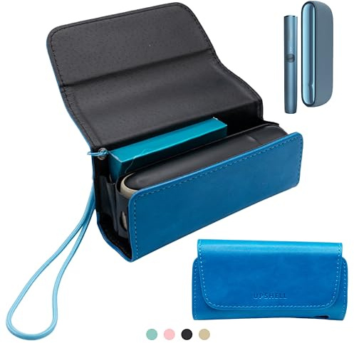 UPSHELL IQOS ILUMA Hülle - Hochwertige Kunstlederhülle - Tasche/Behälter für elektronische Zigarette mit Zubehör-Organizer und Nachfüllungen, Modern