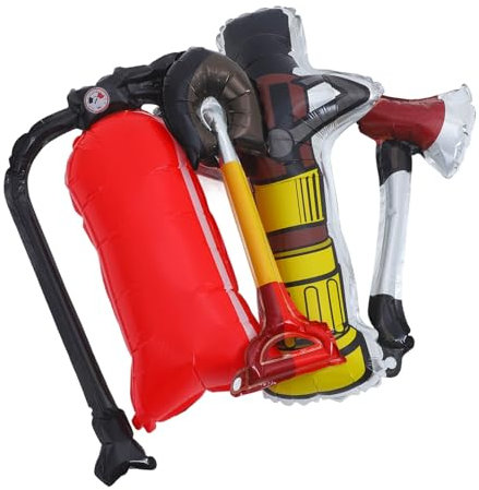 Vaguelly 4stücke Teiliges Aufblasbare Feuerwehr-deko Feuerlöscher Hydrant Schaufel Für Feuerwehrparty Geburtstagsfeier Und Themenanlässe Bunte Luftballons Für Kreative Dekoration