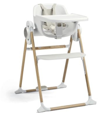 Mamas & Papas Eno Hochstuhl, einhändig faltbar, anpassbar, leicht zu reinigen, rutschfest, Kaschmir – bis zu 3 Jahre