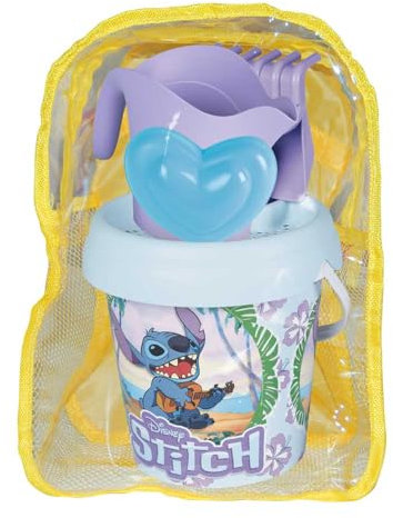 Smoby- Zaino da Spiaggia Stitch, Multicolore, 17 cm, 7600862211