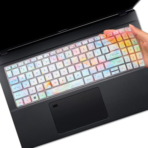 Keyboard Cover for Acer Aspire 3 A315-24P-R7VH A315-24PT A315-510, Aspire 5 A515-58GM/58M/58MT/58PT A515-57G A515-57G-58R7/53T2/56UV/51WN A515-57-73L5/75RH 15.6 (Not Fit A515-46~A515-56)-Dazzle
