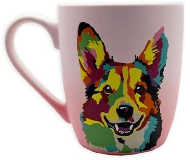 DesirableSip Soft Touch Yorkie Pink Mug - 18 Oz Yorkie Coffee Mug - Ceramic Tea Cups with Beautiful Box - Best Gift for Yorkie Lovers - Unique Ceramic Coffee Cups for Daily Use