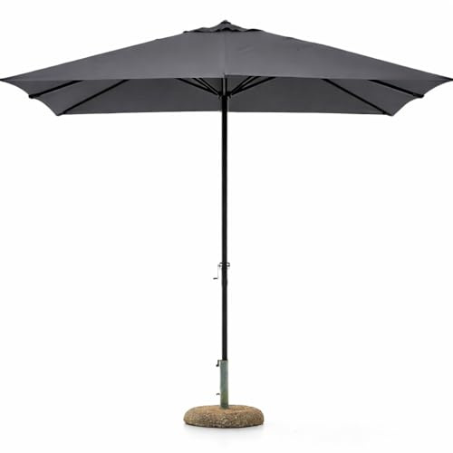 Generico Ombrellone da Giardino 2X3 Mt Palo Centrale in Acciaio Struttura 6 Stecche Sistema Air Vent Arredamento Gazebo Piscina Terrazzo Ambienti Tessuto Antracite