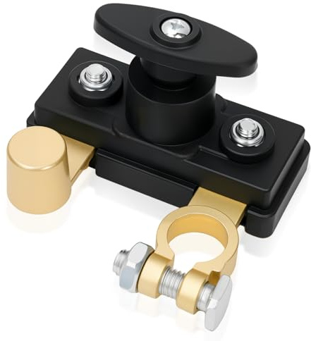 12-24V Car Battery Isolator Switch, Pure Copper Car Battery Power Cut-Off Switch Breaker Stable Transmission Battery Disconnect Switchs High Conductivity Effective Power for Car, Truck, Boat or RV