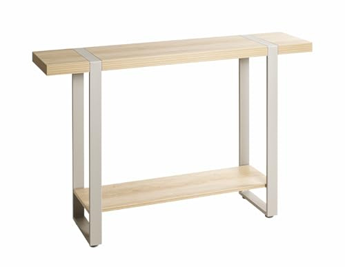 HAKU Konsole Eiche Natur, Kaschmirgrau, Metall, Spanplatte - Maße: B 120 x H 82 x T 30 cm, Style: Modern