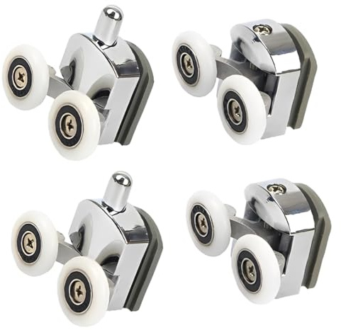 OUDQFCJ 4 Pezzi Rulli Per Porta Doccia,Rotelle Box Doccia,Ruote Box Doccia,Ruote Della Doccia,Rulli Doccia per La Porta Scorrevole Della Doccia