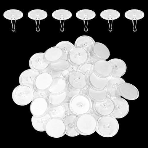 Galenecx 100 Pezzi Gancio Adesivo per Soffitto, Gancis Adesivi Trasparenti con Clip, Ganci da Parete Senza Perforazione, Ganci Adesivi Rimovibili, per Bagno Camera da Letto Cucina Bagno