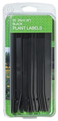 Black Plant Labels 20cm (8) – 20 Pack for Garden and Greenhouse