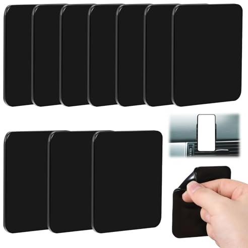 10 Stück Antirutsch Silikon Pads Nano Gel Pad Auto Anti Rutsch Pads Wiederverwendbar Waschbare Doppelseitig Klebende Antirutschmatte für Armaturenbrett Handy Halterung (Schwarz)