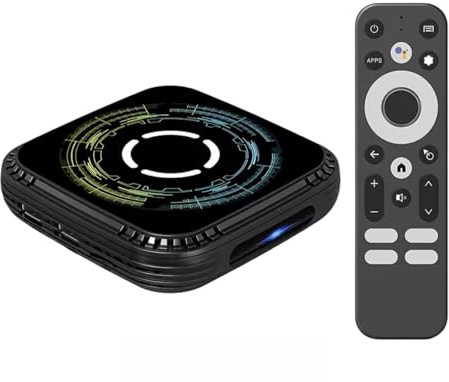 Android 14 TV Box with Allwinner H728 Octa-Core Cortex-A55, 4GB RAM 32GB/64GB ROM, Dual Band WiFi 6, 8K & 4K HDR Support, Gigabit Ethernet, Bluetooth 5.0 Smart Streaming Media Player (4GB 32GB)