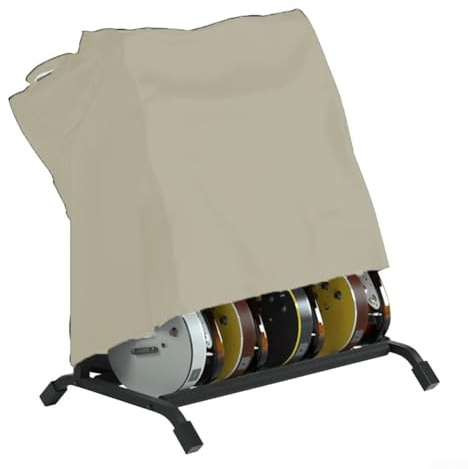 Gitarrenständer-Abdeckung, kompatibel mit Ständern mit den Maßen 110 x 120 x 49 cm, mit belüftetem Design und verstärkten Tragegriffen, Weiß