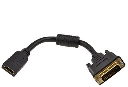 DVI-D 24+1 Fiche vers HDMI Femelle Digital Adaptateur câble 15 cm Plaqués Or