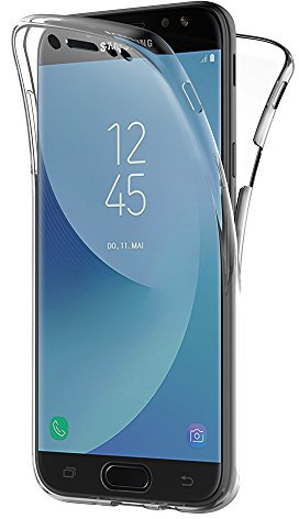 AICEK Samsung Galaxy J7 2017 Hülle, 360° Full Body Transparent Silikon Schutzhülle für Samsung J7 2017 Case Crystal Clear Durchsichtige TPU Bumper Galaxy J7 2017 Handyhülle (5,48 Zoll SM-J730F)