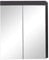 trendteam smart living - Amanda - Spiegelschrank - Grau Hochglanz - moderner Badspiegel mit 3 Fächern - (BxHxT) 60 x 77 x 17 cm - 2 Einlegeböden - Kratzfest