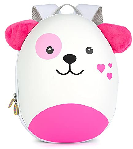 Boppi Tiny Trekker Kinderrucksack für Reisen (4 Liter) - Rosa Hund