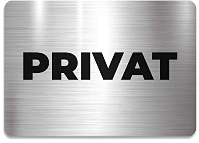 Türschild Tuerschild Tür Schild Privat 14,8 cm x 10,5 cm selbstklebend Aufkleber Haus Büro Praxis Geschäft